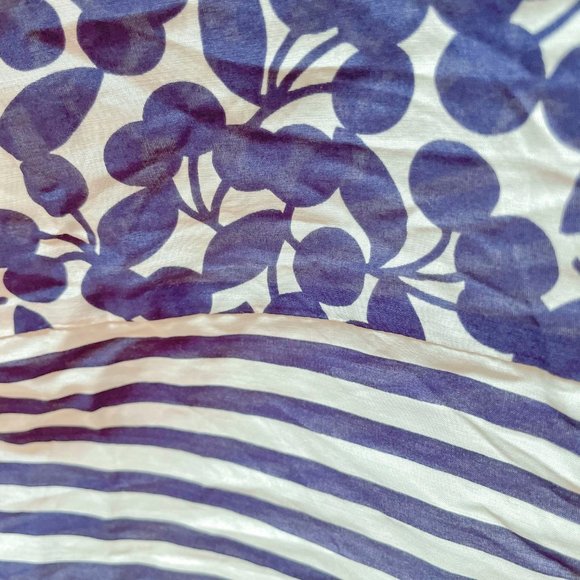 Nanette Lepore Swim Coverup Dress L Blue Cherry Retro - Picture 5 of 6